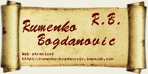 Rumenko Bogdanović vizit kartica